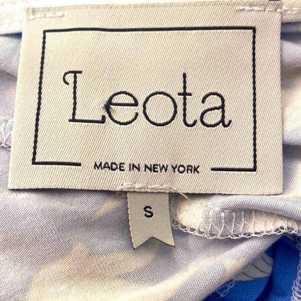 Women’s Leota Blue and White Dove Belted Scoop Neck Dress Size Small - Picture 10 of 10